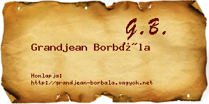 Grandjean Borbála névjegykártya