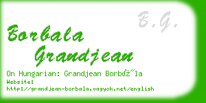borbala grandjean business card